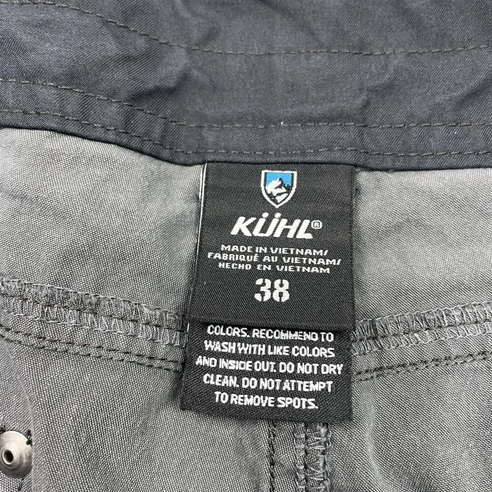 Kuhl Shorts Mens 38 Gray Stretch Hiking Outdoor Trail Utility Adventure
